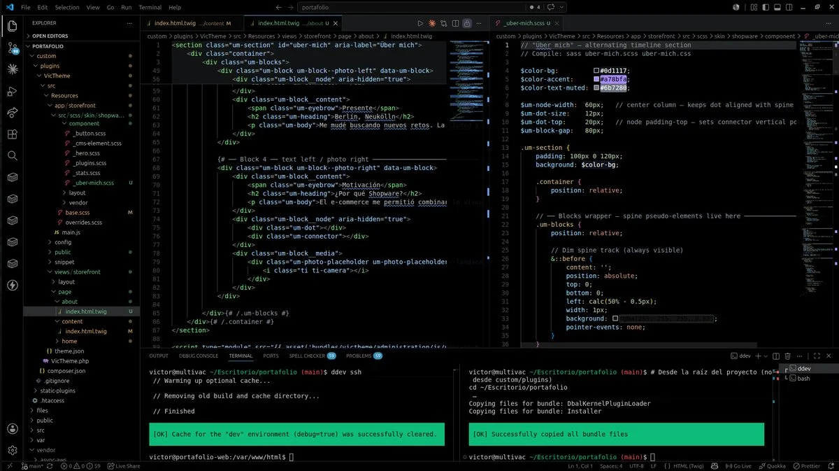 VSCode with Shopware 6 code