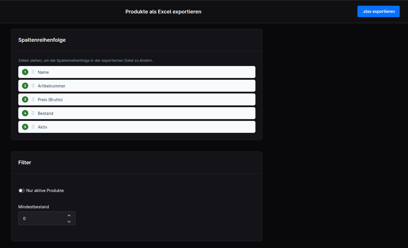 VicProductExport