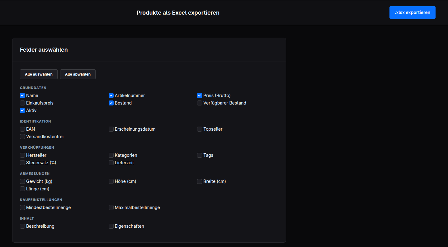 VicProductExport
